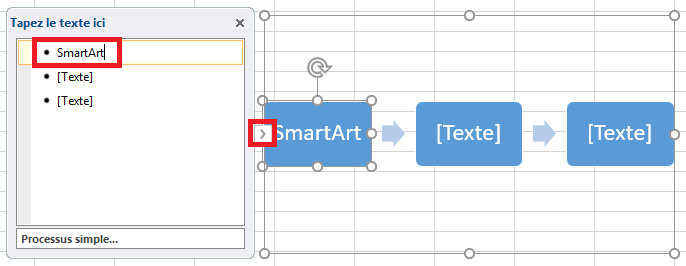 créer un organigramme avec SmartArt sur Excel 2016